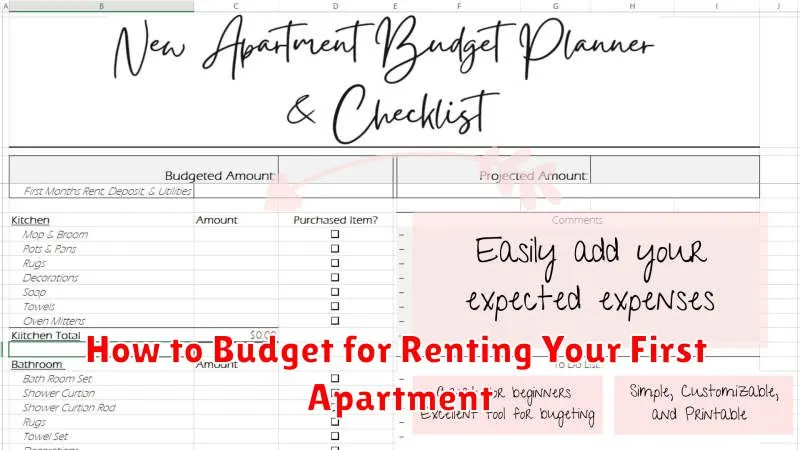 How to Budget for Renting Your First Apartment