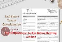 Top 10 Questions to Ask Before Renting a Home